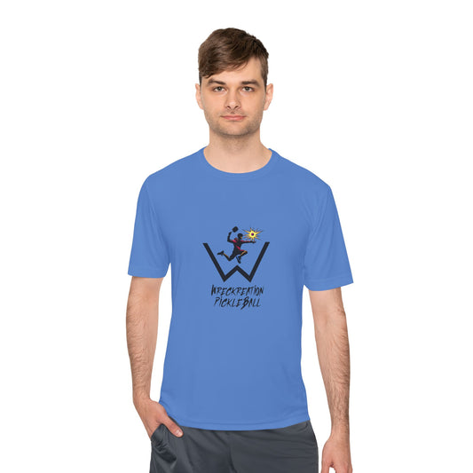 Wreckreation Pickleball Men's Performance Moisture Wicking Tee - Perfect for Active Play