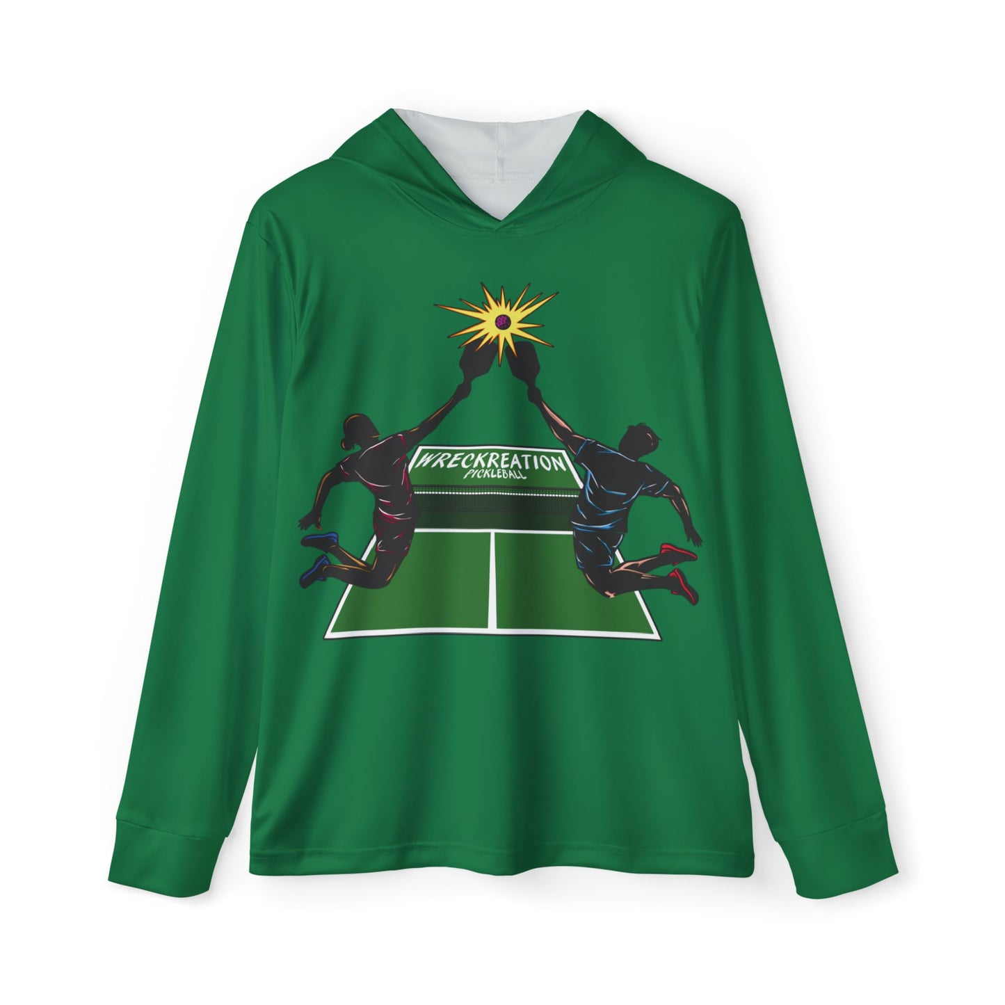 Wreckreation Pickleball Men's Sports Performance Hoodie (AOP)